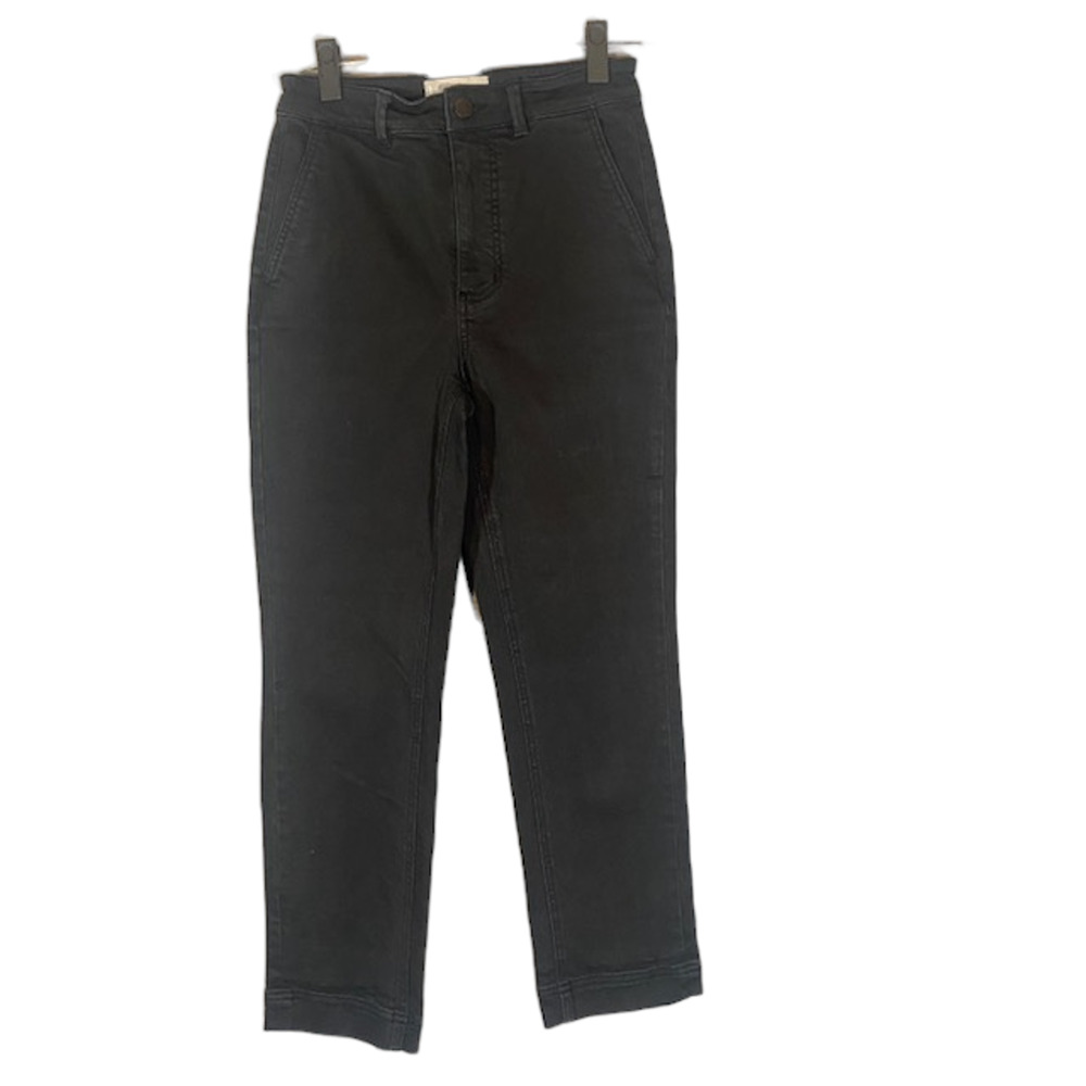 Everlane Black Cropped Slim Leg Cotton Blend Denim Jeans Women Sz 4
